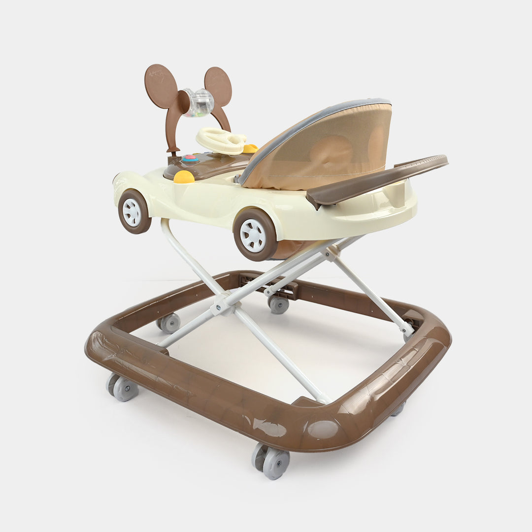 Baby Walker with Steering Wheel Toy Bar | 809 Beige