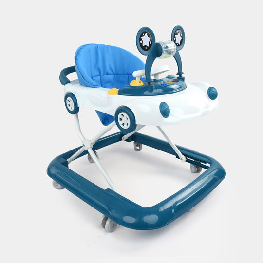 Baby Walker with Steering Wheel Toy Bar | 809 Blue