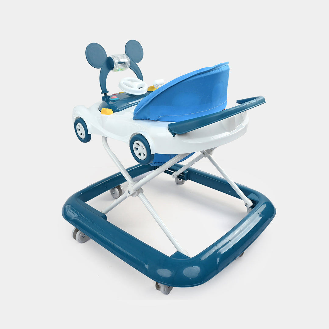 Baby Walker with Steering Wheel Toy Bar | 809 Blue