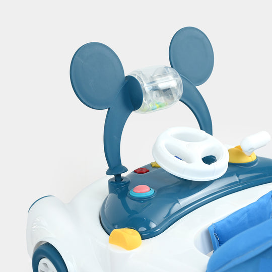 Baby Walker with Steering Wheel Toy Bar | 809 Blue