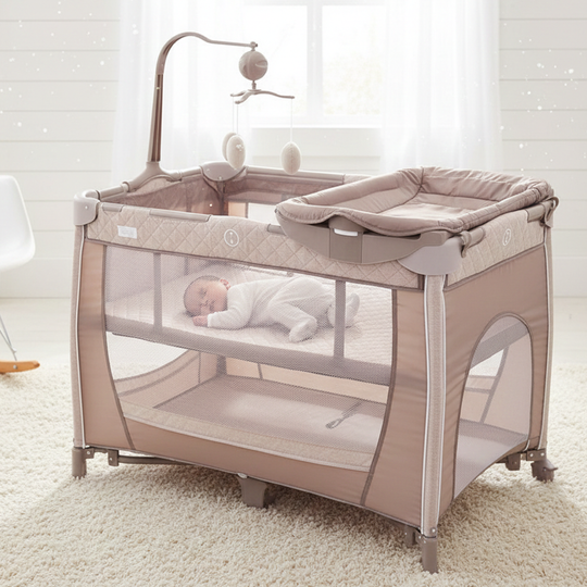 Tinnies Baby Play Pen Khaki- (T301-029)