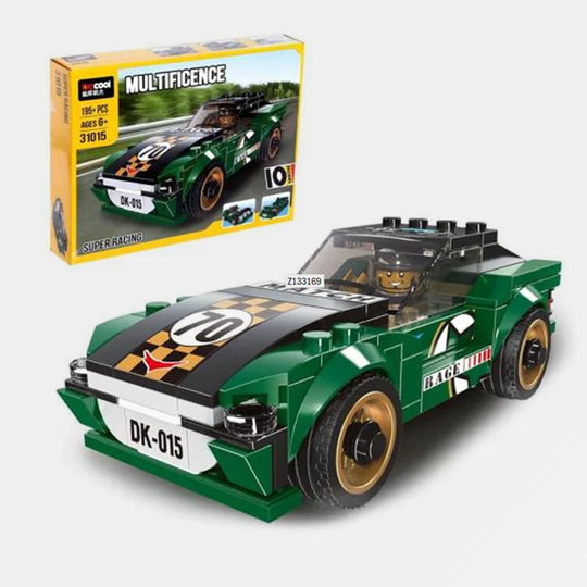 Multificence Super Racing Car | 195+ Piece Building Block Set