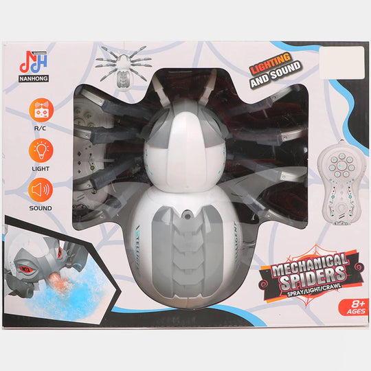 Mechanical Spider R/C Toy For kids - Grey/White