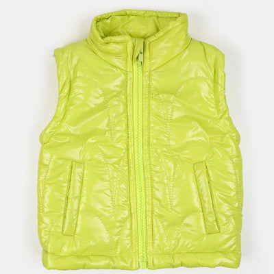 Girls Volcanic Quilted Jacket - Neon Green