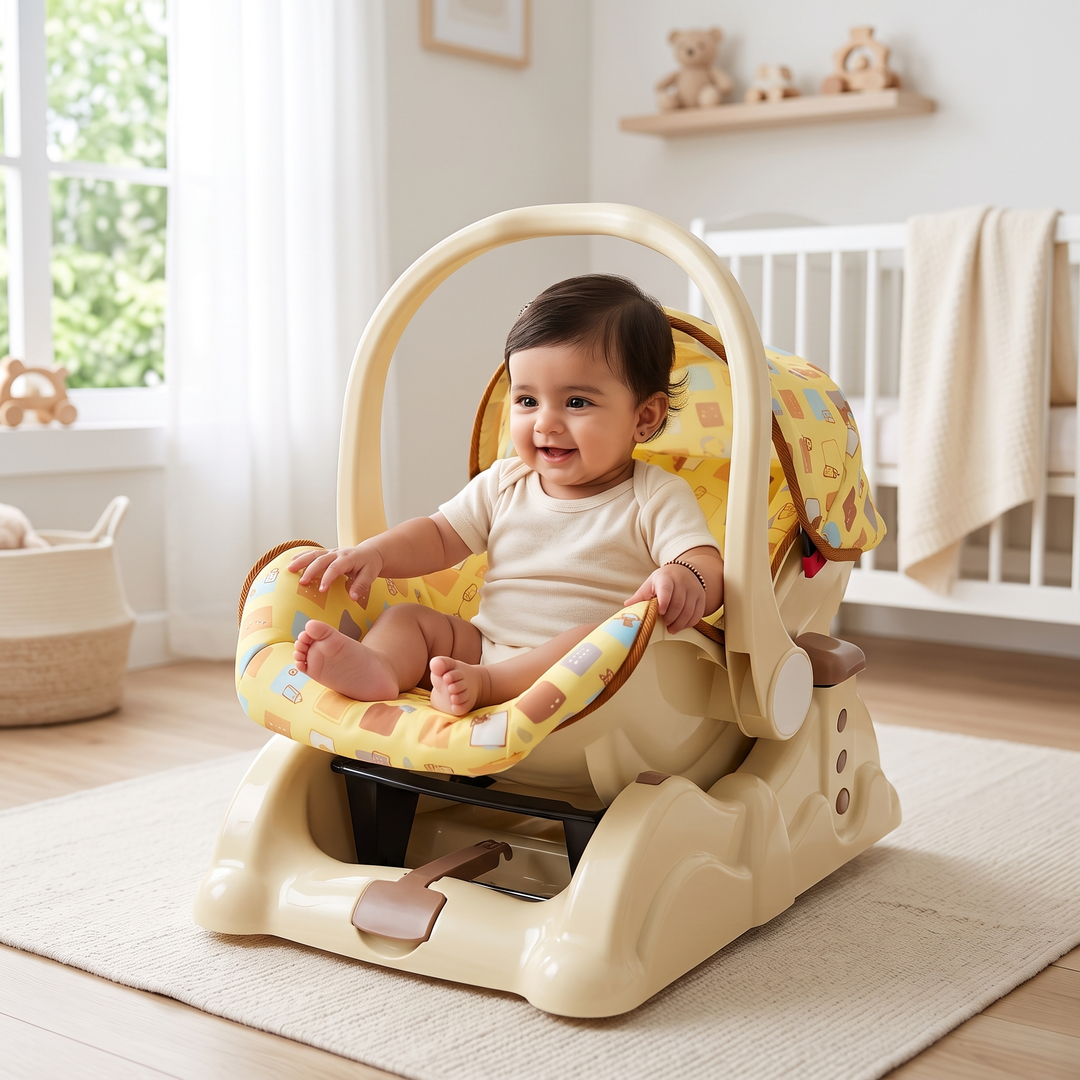 Tinnies Carry Cot With Rocking T003 Beige