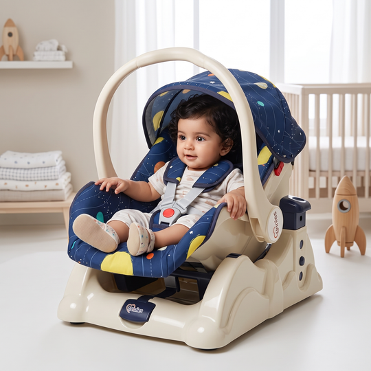 Tinnies Carry Cot W/Rocking T003 Blue Planet