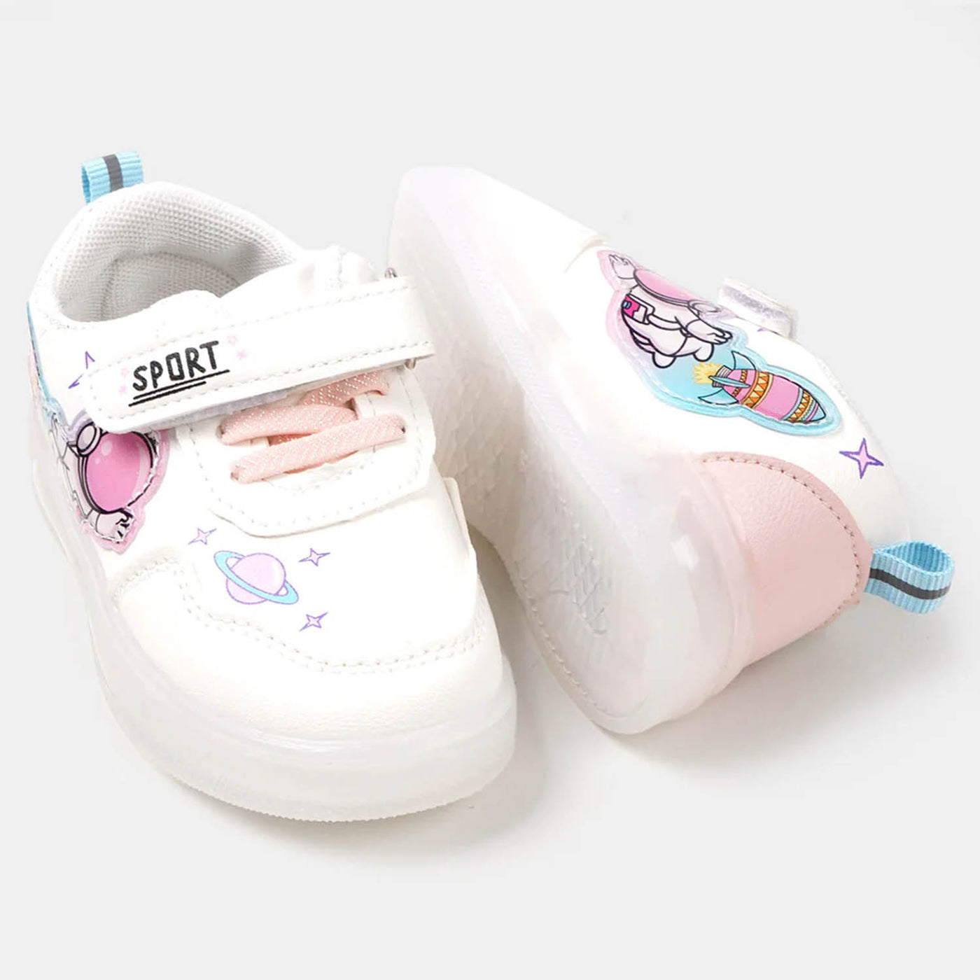 Girls Sneakers With Light Effects | Pink