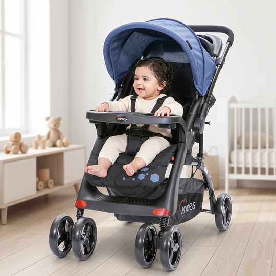 Tinnies Baby Stroller Revers Handle Black C-18D