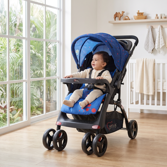 Tinnies Baby Stroller Revers Handle Royal Blue C-18D