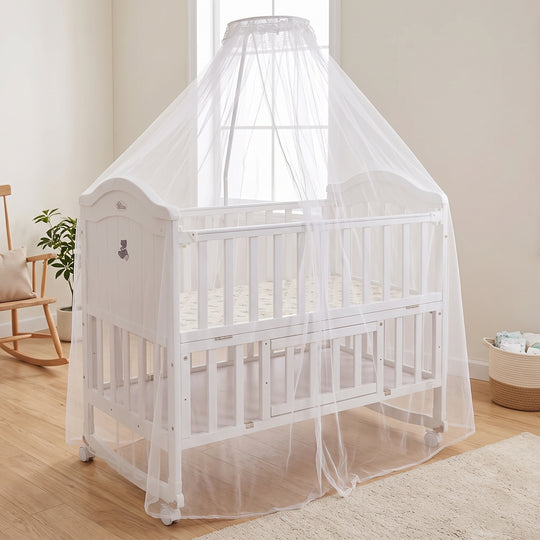 Tinnies Wooden Cot-White T901 E-C