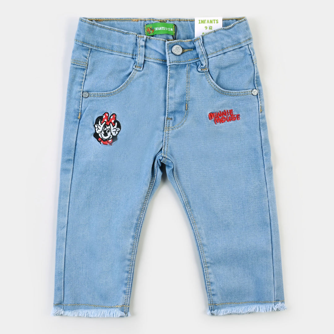 Infant Girls Denim Pant - LIGHT BLUE