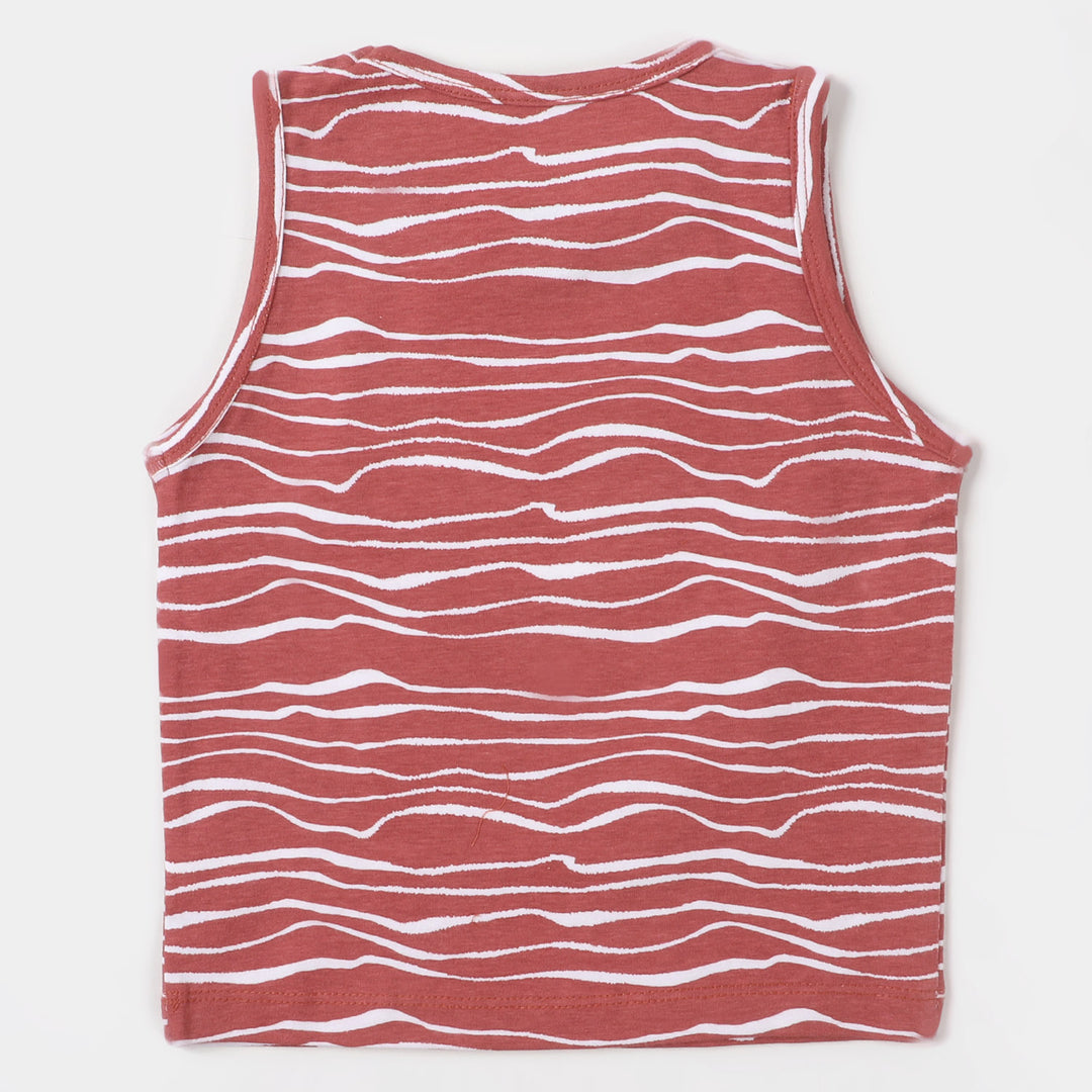 Infant Boys Sando Waves - BROWN