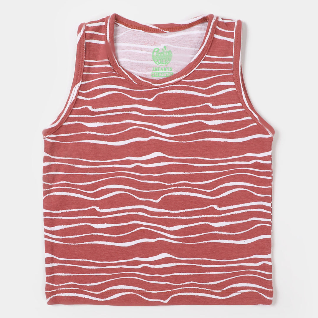 Infant Boys Sando Waves - BROWN