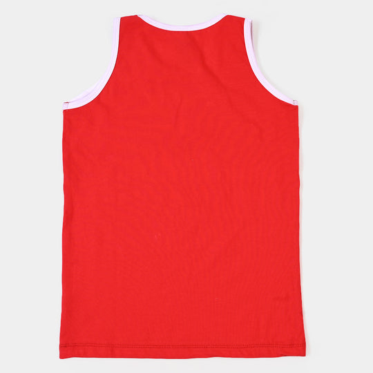 Boys Cotton Sando Character - Red