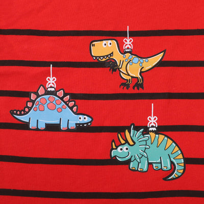 Infant Boys Round Neck T-Shirt Dino - Red