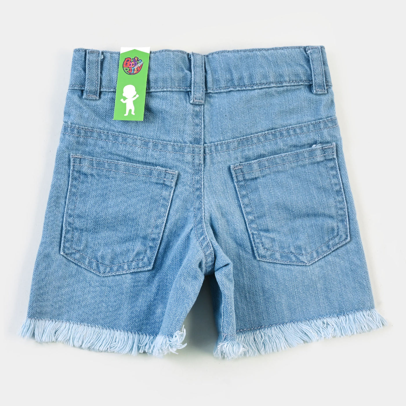 Infant Girls Denim Short Garden - LIGHT BLUE