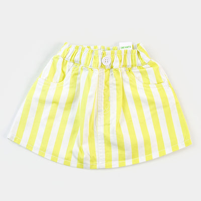Infant Girls Skirt Woven Yellow Stripes