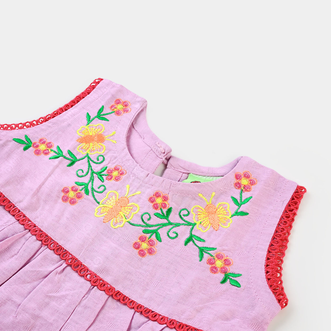 Infant Girls Jacquard Embroidery Top My Garden - Lylac