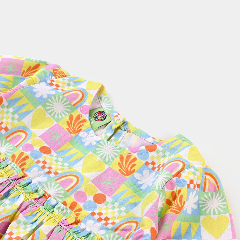 Infant Girls Cotton Casual Top - Green