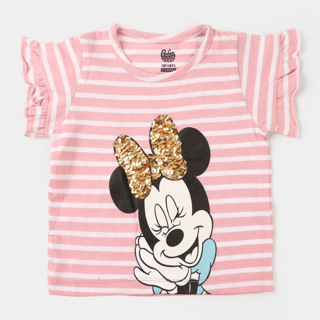 Infant Girls T-Shirt Character- Striper