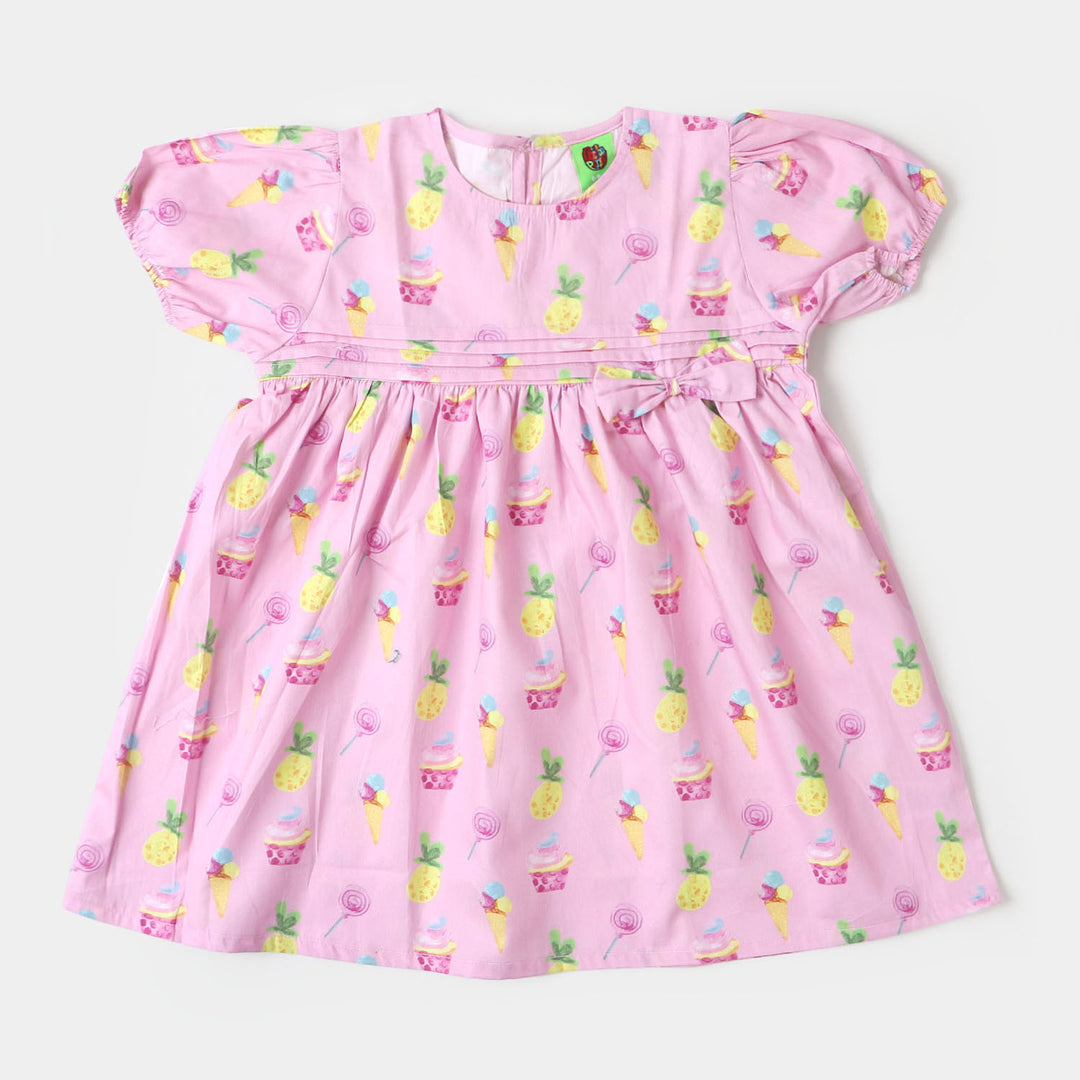 Infant Girls Casual Frock - Pink