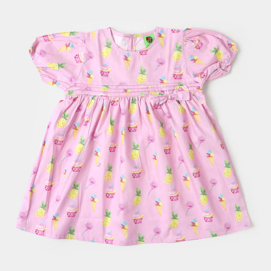 Infant Girls Casual Frock - Pink