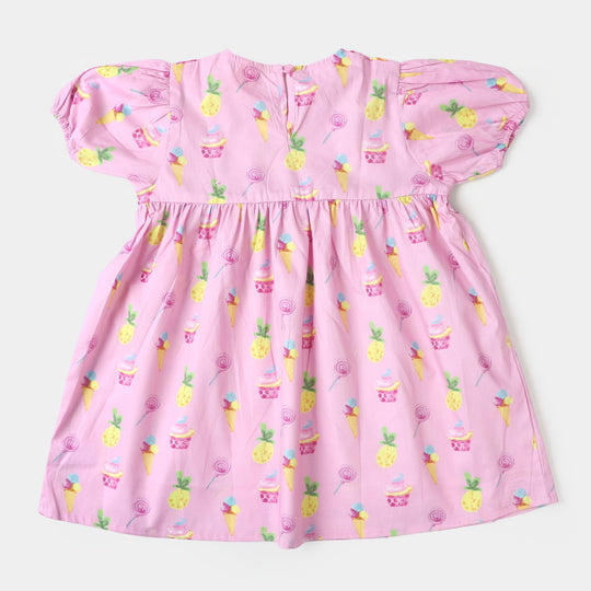 Infant Girls Casual Frock - Pink