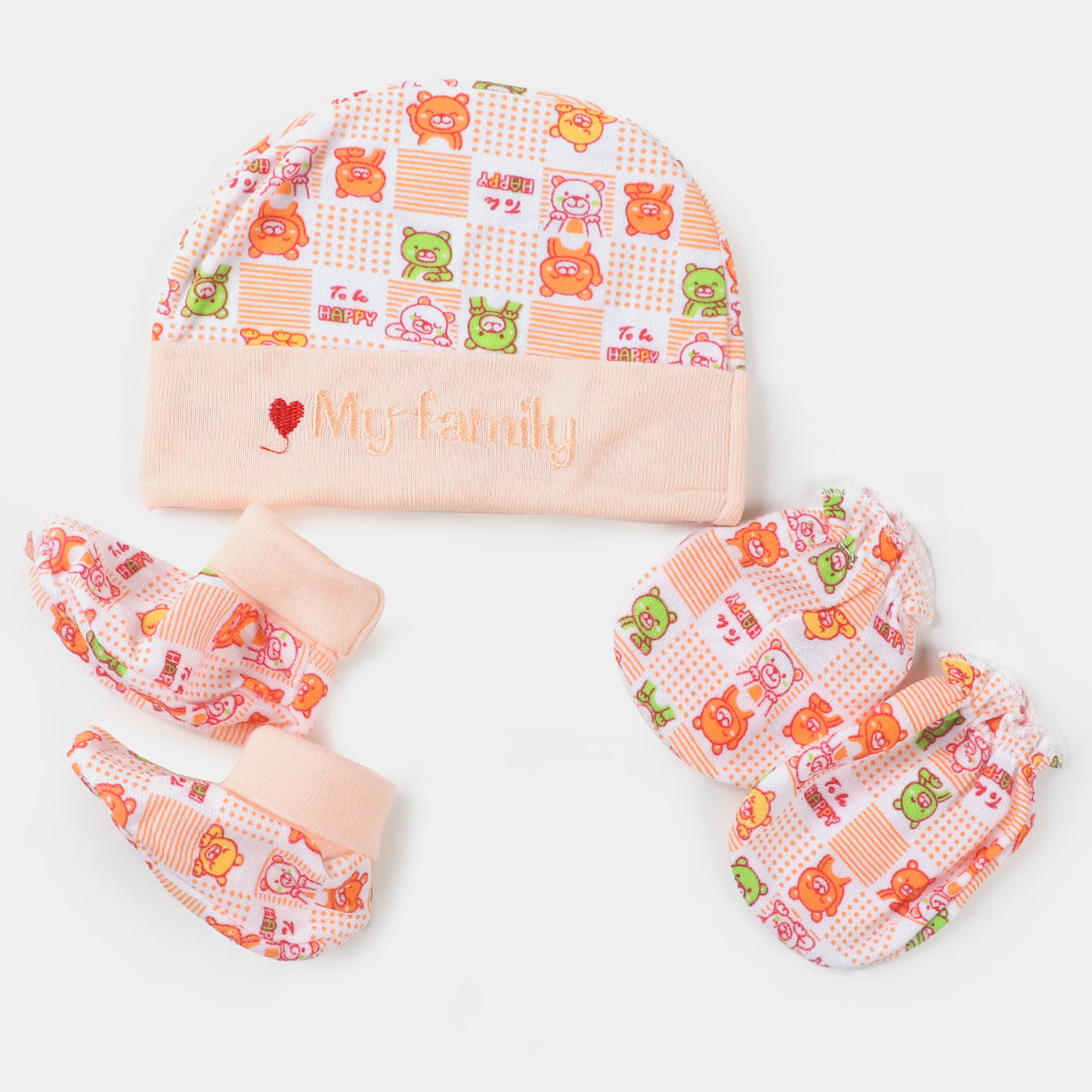 Infant Cap Set | Peach