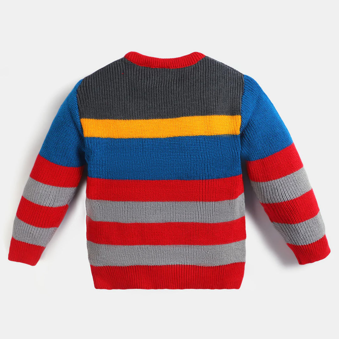 Boys Acrylic Full Sleeves Sweater - Multi