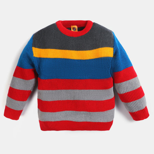 Boys Acrylic Full Sleeves Sweater - Multi