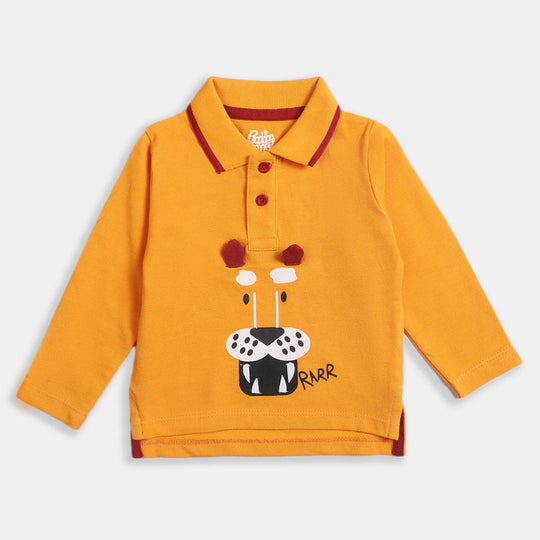 Infant Boys Polo T-Shirt Lion-R-Yellow