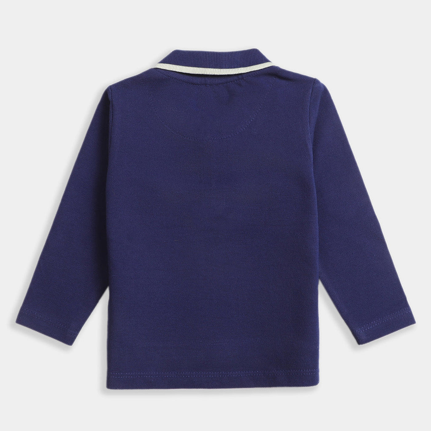 Infant Boys Polo T-Shirt Half Zip-Navy Blue