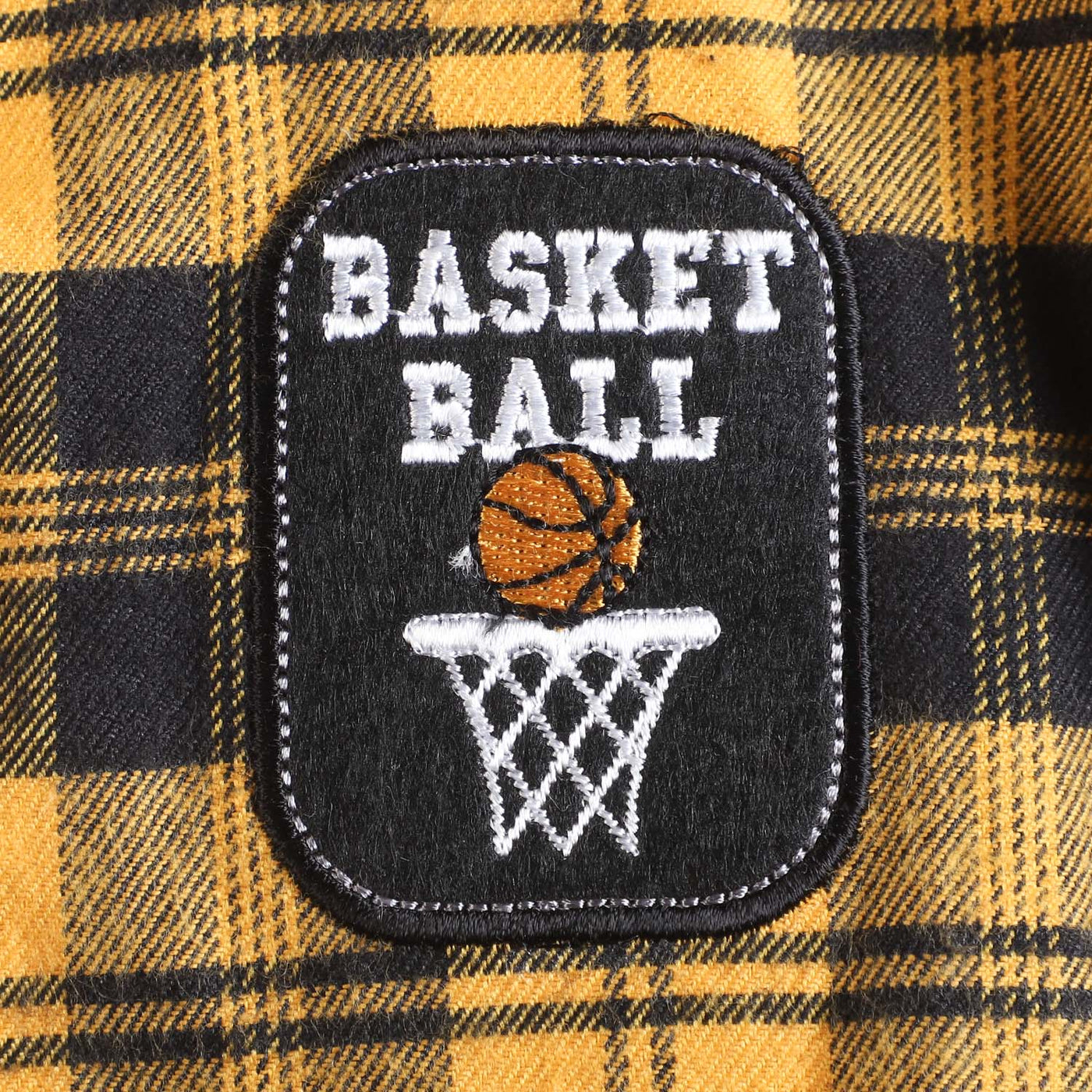 Boys Flannel Casual Shirt Basket Ball - Yellow