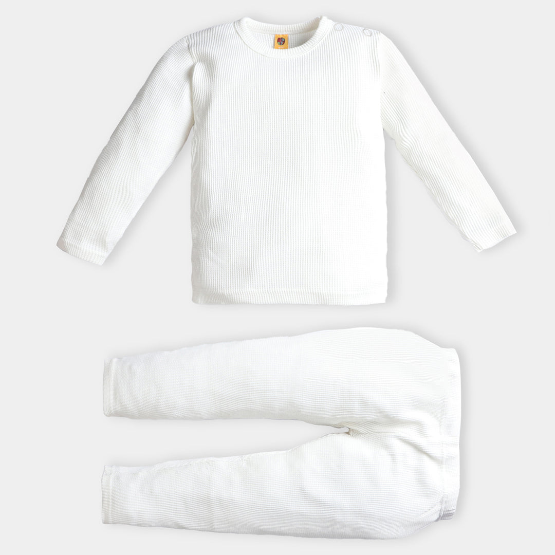 Infant Unisex Thermal Inner Wear-White