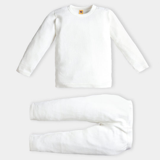 Infant Unisex Thermal Inner Wear-White