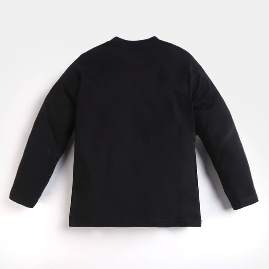 Boys Cotton T-Shirt - BLACK