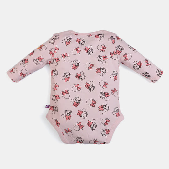 Infant Girls Knitted Romper Character-Icy Pink