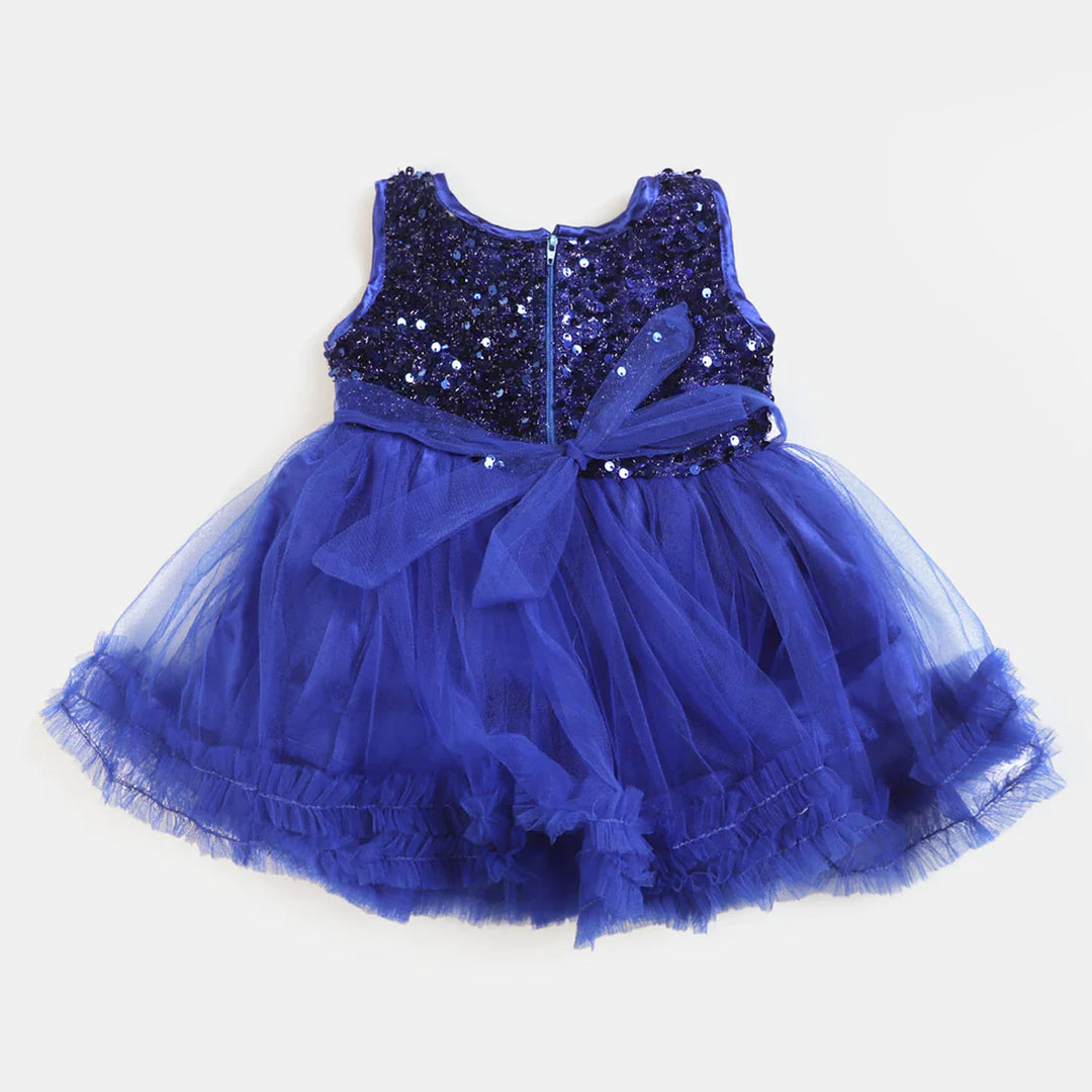 infant Girls Fancy Frock Pretty Girl-RB-Royal Blue