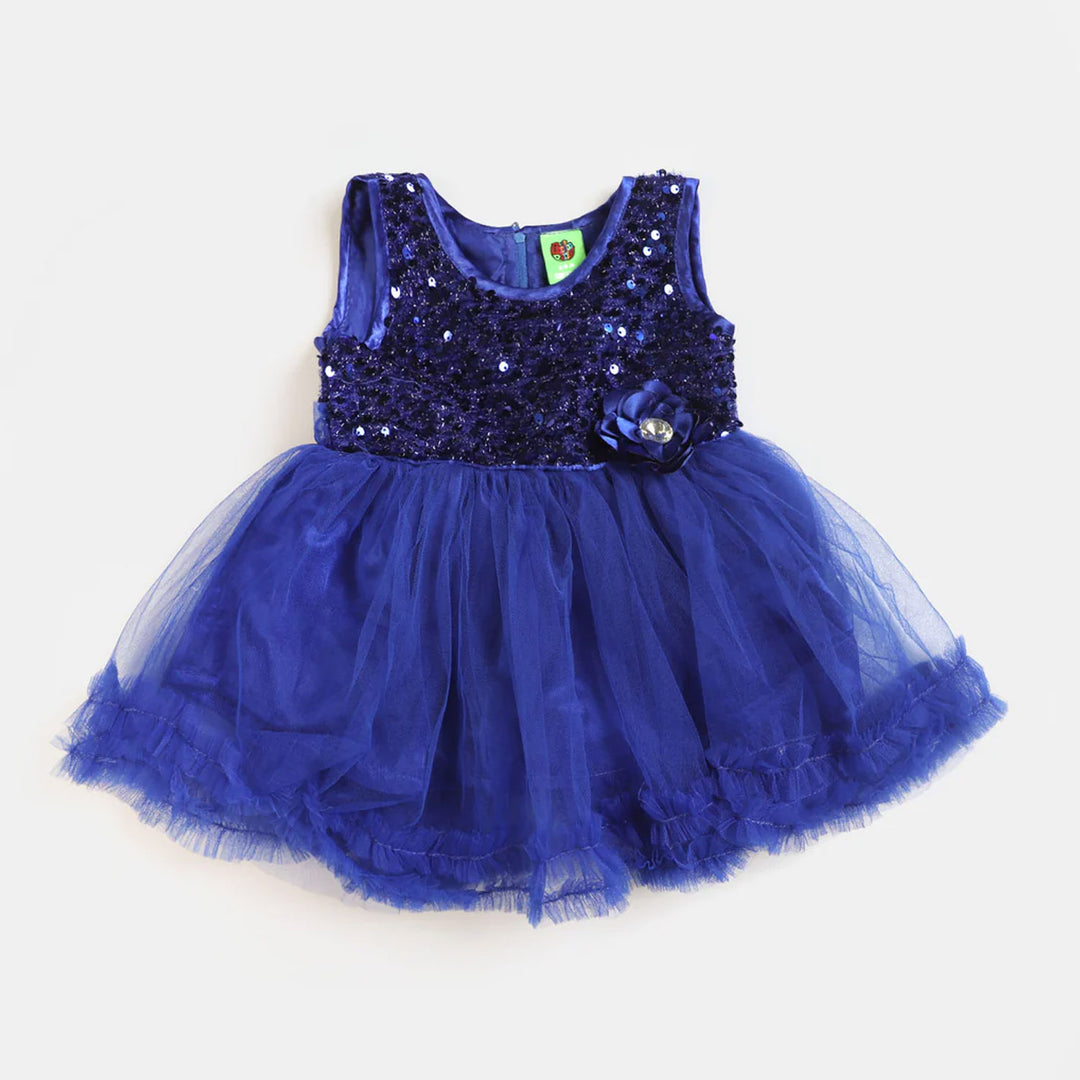 infant Girls Fancy Frock Pretty Girl-RB-Royal Blue