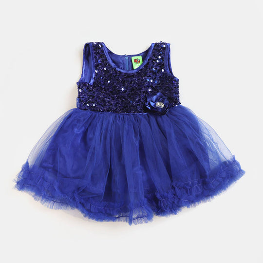 infant Girls Fancy Frock Pretty Girl-RB-Royal Blue