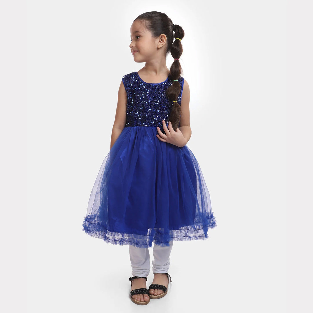 Girls Fancy Frock Pretty Girl-RB-Royal Blue