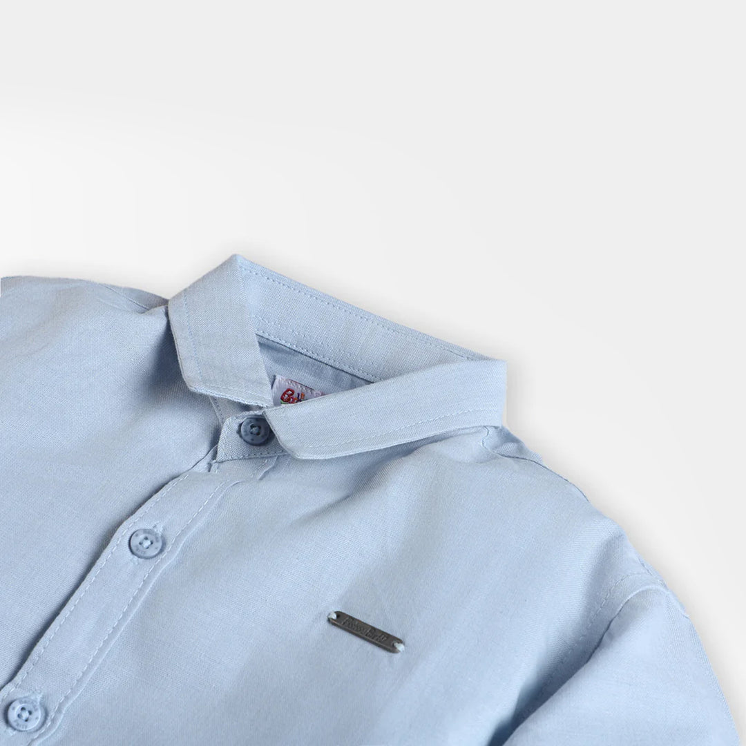 Boys Oxford Casual Shirt - LIGHT BLUE