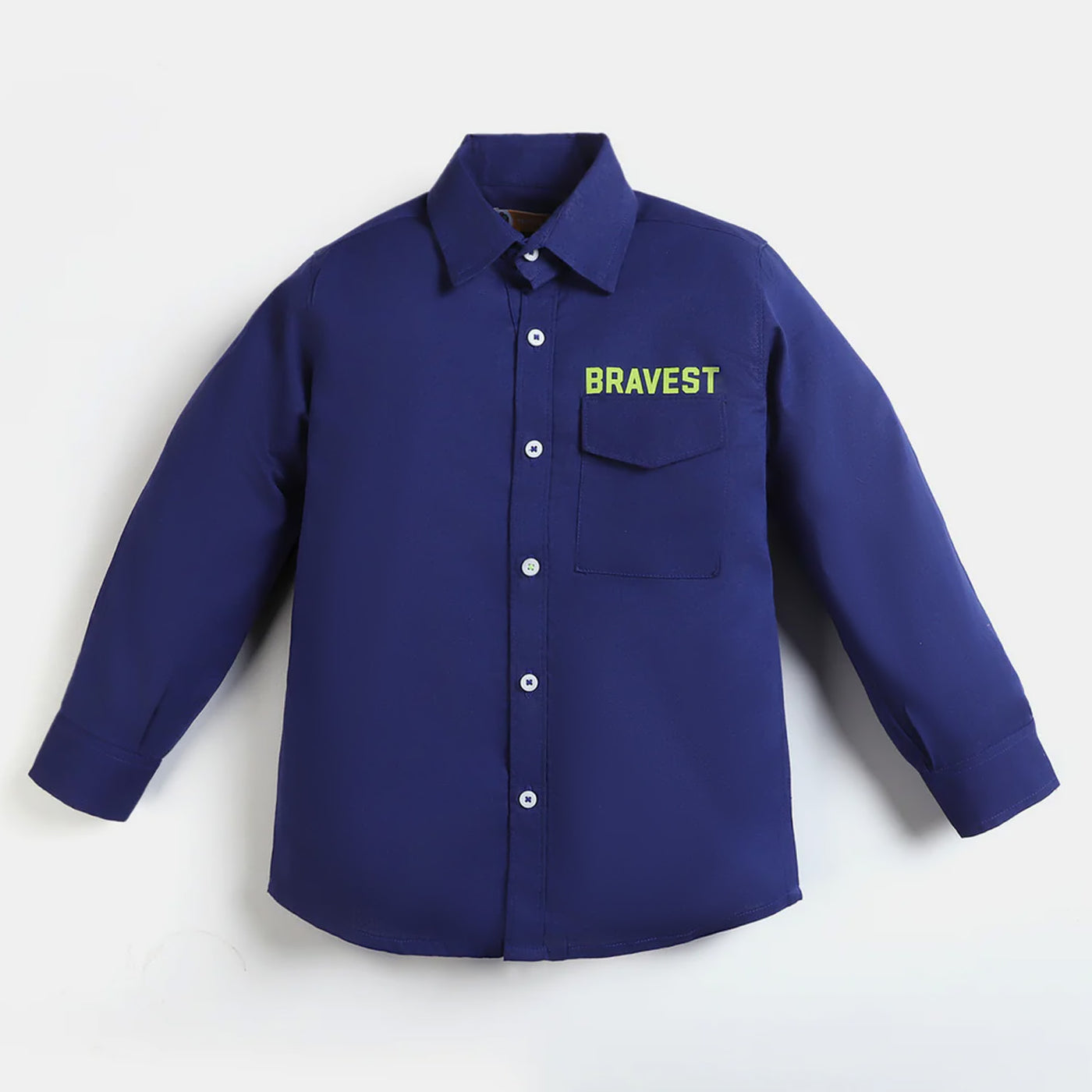 Boys Cotton Casual Shirt F/S Challenge-Navy Blue