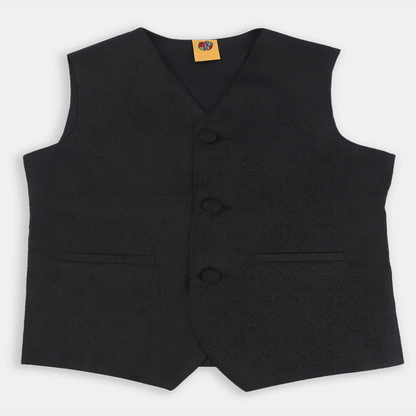 Infant Boys Viscose Stand Alone Waist Coat -BLACK