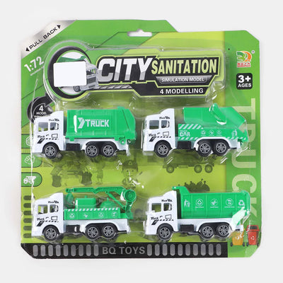 Pull Back City Truck For Kids