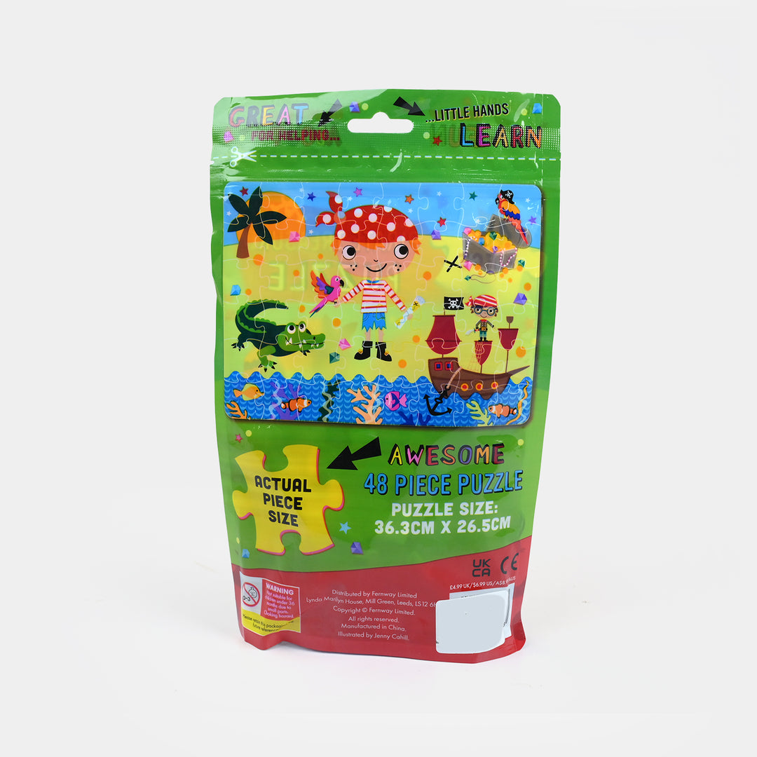 Awesome Pirate Treasure Puzzle 48 Pcs Pack