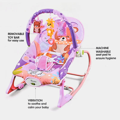Infants Baby Rocker Seat - Purple & Pink