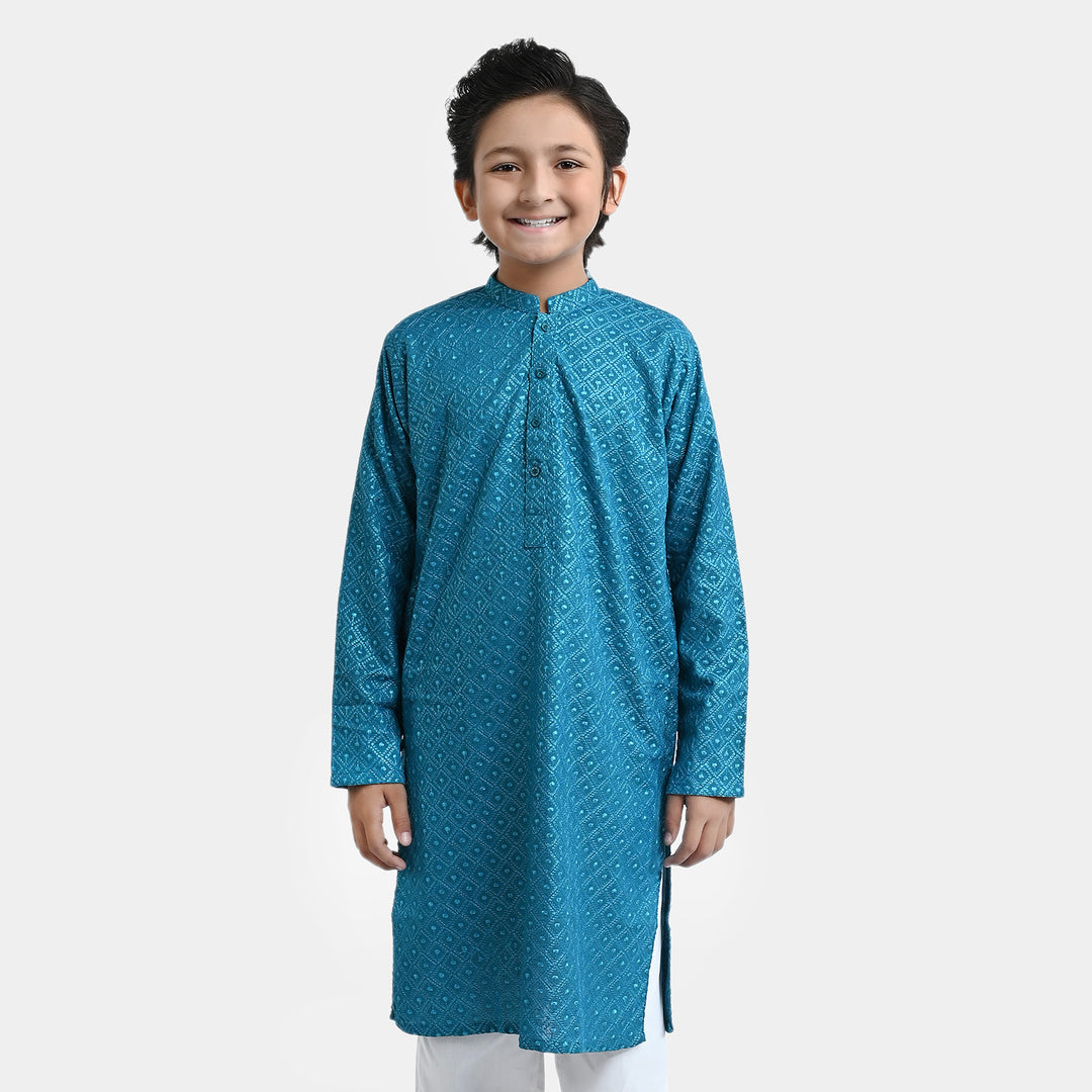 Boys Chicken Kari Basic Kurta Chicken -Teal