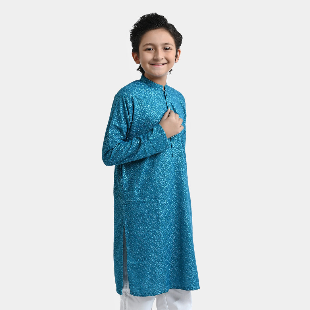 Boys Chicken Kari Basic Kurta Chicken -Teal