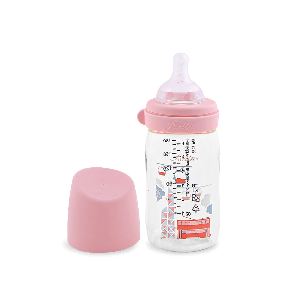 Farlin PA Wide-Neck Feeding Bottle 180ml – Pink